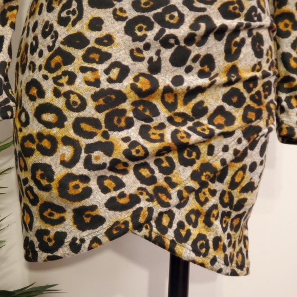 LEOPARD ABIGAIL MINI SWEATER DRESSš - Picture 3 of 7